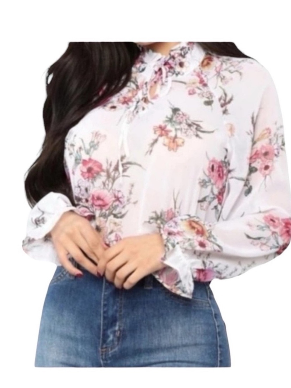Fashion Nova Floral Blouse NWT